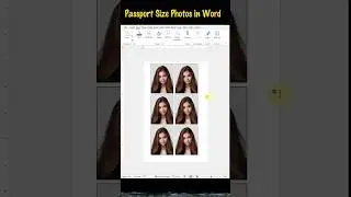 Passport Size Photos in MS Word. 