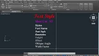 Text Style Command In AutoCAD In Hindi