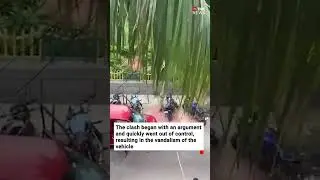 Violent clash over parking dispute in Noida #noida #uttarpradesh