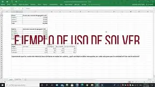 Ejemplo de uso de solver