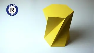 HOW TO MAKE A TWISTED PAPER PRISM? TWISTED HEXAGONAL PRISM. TWISTED PRISM. PAPER ART. | 