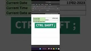 How to Get Current Date and time with shortcut in Microsoft excel | Tips and Tricks