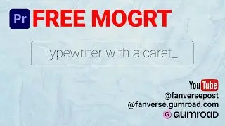 Typewriter with a caret - A Free Premiere Mogrt