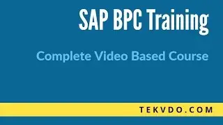 SAP BPC Training - Complete video based SAP BPC Training