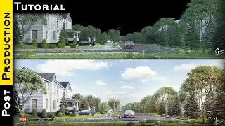 Architectural Visualization Tutorial Photoshop Exterior Post Production