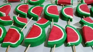 Watermelon cake topper training in 4 minutes/در چهار دقیقه آموزش تاپر هندوانه ببین