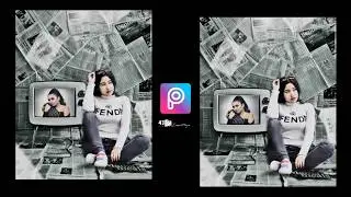 editing photo ruangan koran ||picstart tutorial