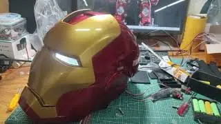 The electric iron man helmet mk6