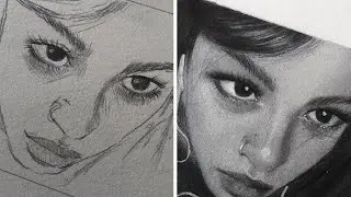 Drawing a female face! Sketchbook Practice #art