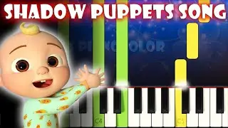 Shadow Puppets Song - Cocomelon Nursery Rhymes | Piano Tutorial | Karaoke