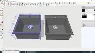 SketchUp рисуем кухонную мойку за 5 минут