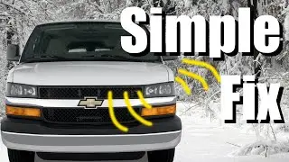 Express / Savana Bouncing Headlight Fix - Quick and Simple (Composite lamps only)
