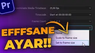 Otomatik Video Hizalamak ve Boyutlandırmak: Set to Frame Size Kısayolu | Temel Premiere Pro Eğitimi