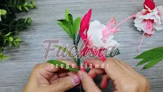 DIY Fuchsia crepe paper flower tutorial | Home decore ideas | Easy handmade creative | any crafts