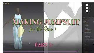 MAKING JUMPSUIT FOR SIMS 4 | SIMS 4 CUSTOM CONTENT | MARVELOUS DESIGNER | PART 1