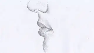 Как рисовать ГУБЫ ЧЕЛОВЕКА В ПРОФИЛЬ карандашом. Урок 60