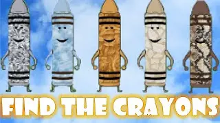 FIND the CRAYONS *How to get ALL 10 NEW Crayons and Badges* Roblox