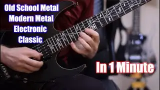 4 Music Styles in 1 MINUTE !!! (Modern Metal, Old School Metal, Electronic & Classic)