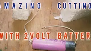 simple method of Cutting  thermocool foam with only 2volt battery and old brake cable wire
