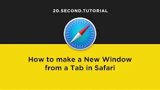Change a Tab to Window in Safari | Safari Tutorial #11