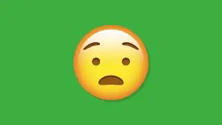 Green Screen Animated Anguished face imoji icon   Free Chroma key Effects
