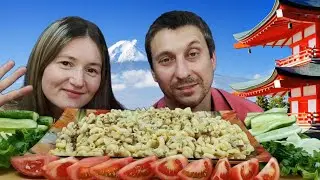 МУКБАНГ МАКАРОНЫ ПО-ФЛОТСКИ | MUKBANG PASTA PO-FLOTSKI (Russian navy-style macaroni) 