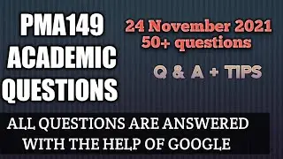 24 November pma academic questions with answers