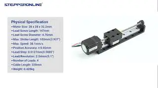 Nema 11 Stepper Lead Screw Linear Actuator Stroke 100mm 0.05Nm Lead 2.54mm(0.1