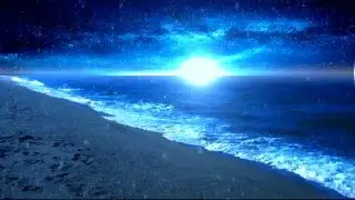 Night ocean with stars and snow
