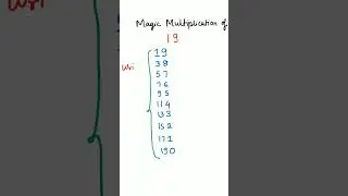 Easy trick for 19 Table 
