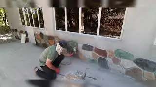 Штукатурка цоколя под камень