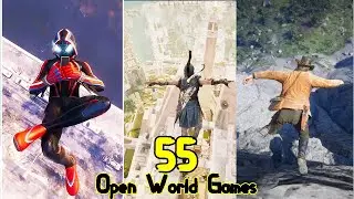 Jumping From the HIGHEST Points 55 Different Open world Games