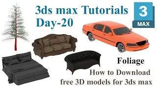 #20| How To Download Free 3D Models For 3ds Max| Foliage| 3ds Max Tutorials for Beginners in Hindi