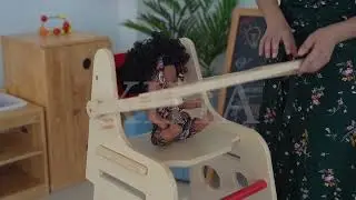 High chair，Baby chair，pikler，Wooden children's dining chair setup script