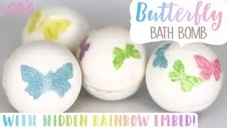 How To Make Surprise Rainbow Butterfly Bath Bombs