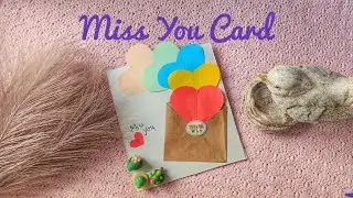 greeting card from little paper hearts and envelope/friendship card/school craft