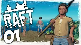 Huge Raft Update! - Ep 01 - Ocean Survival! - Let's Play Raft Gameplay