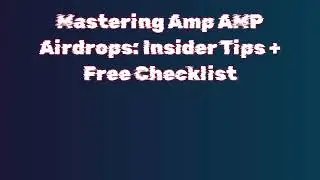 Grab Amp AMP Airdrop for Free | Learn How to Swap or Sell Amp AMP Airdrop