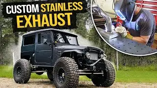 FJ40 Gets Full Custom Stainless Tig Welded Exhaust!!