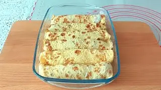 РУЛЕТИКИ ИЗ ЯИЧНЫХ БЛИНЧИКОВ С МЯСОМ В ДУХОВКЕ/прекрасное, сочное самостоятельное блюдо !