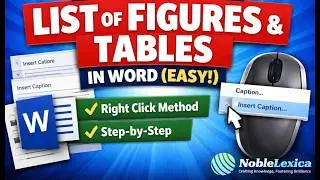 How to Insert List of Figures and Tables in Microsoft Word (Step-by-Step Tutorial)