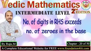 No. of Digits in RHS exceeds No. of Zeroes in the Base || Vedic Maths Trick # 20 ||