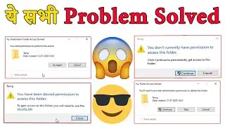 How To Fix You don't have permission to access to this folder | fix destination folder access denied