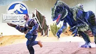 CAZANDO AL CONCAVENATOR EL DINOSAURIO TIBURON DE ARENA NUEVO DINOSAURIO DE JURASSIC WORLD 2 Ark