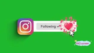 Instagram Follow Button Green Screen Animation | Free No Copyright 