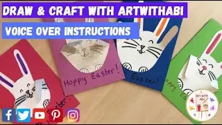 Easter Bunny Cards Tutorial! Easter Craft. Children's Craft/Drawing Tutorial.