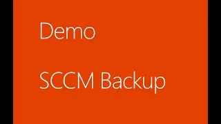 Enable SCCM Backup step by step