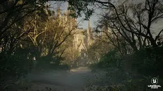 Physical Based Lighting Dark Gothic Castle Unreal Engine 5.2 Lumen