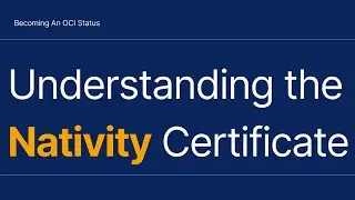 Understanding the Nativity Certificate