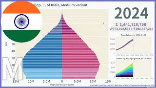 [🇮🇳India] Population Pyramid (1950-2100) / WPP2022 Medium